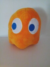 Ms. Pac-Man 7" Clyde Orange Ghost Plush Stuffed Toy Factory Used