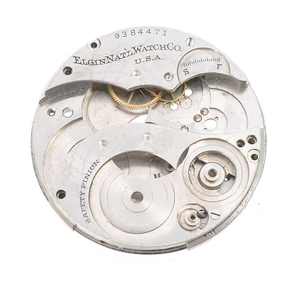 1902 Elgin 12 Größe Model 3 Grade 234 7Jewel Taschenuhr Uhrwerk Teile Reparatur - Bild 1 von 3