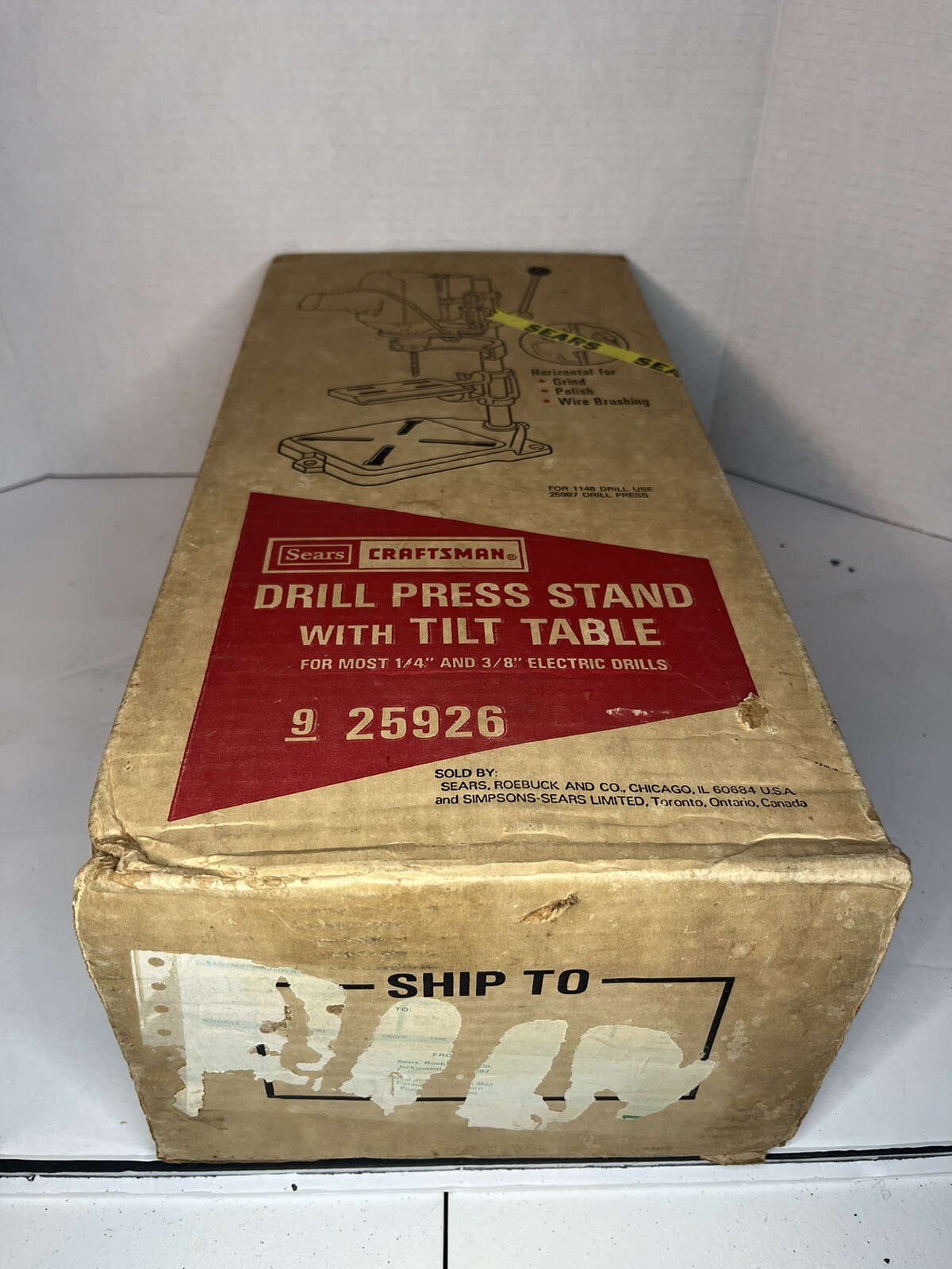 Vintage Sears Craftsman 25921 Drill Press Stand [BOX HAS NEVER BEEN