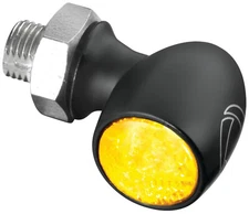 Kuryakyn Kellermann Atto Black Turn Signal w/Amber LEDs and Smoke Lens (2570)