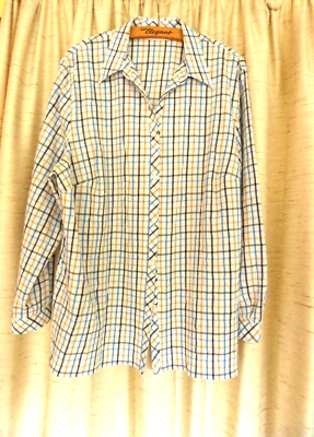 Blouse women's blouse by ERFO sporty size 50 check (measurements in description)