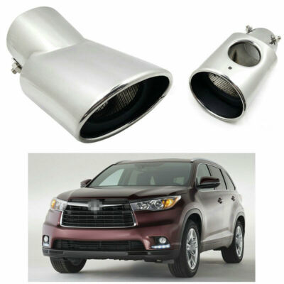 For 2015-2019 Toyota Highlander Stainless Rear Exhaust Muffler Tip End Pipe Trim