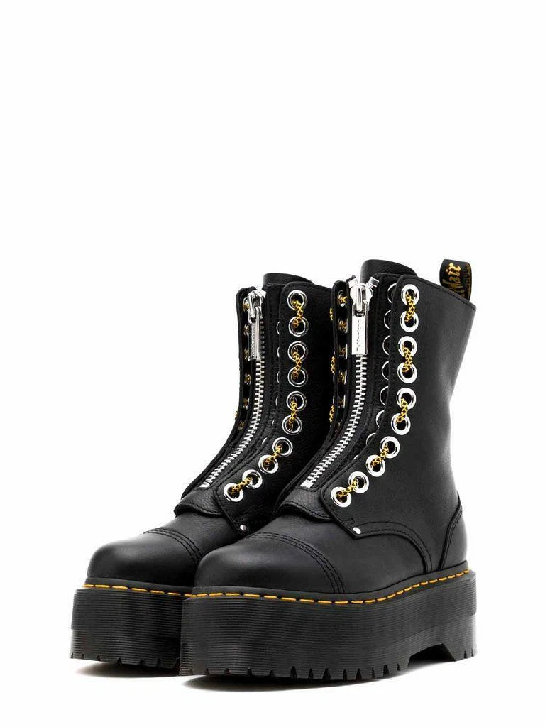 Dr. Martens Women's Sinclair Hi Max Platform Quad Retro Black Pisa 10-Eye