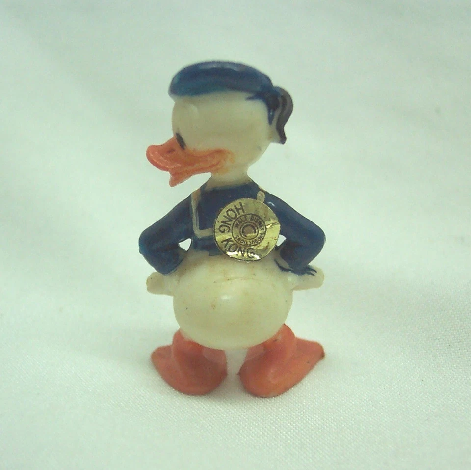 Figura de juguete de plástico vintage años 60 Walt Disney MARX Disneykins DONALD DUCK Foto 3 de 3
