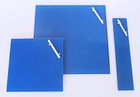 Glas Magnet Tafel blau 35x35 cm + Magnete + Stift Memoboard Pinnwand Wandboard