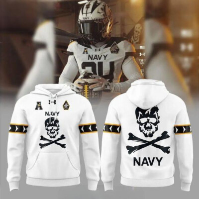 Navy Midshipmen Uniform Fear the Bones Special Hoodie
