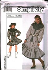 9313 Vintage Simplicity Sewing Pattern Misses Pull on Skirt Two Lengths Shirt FF