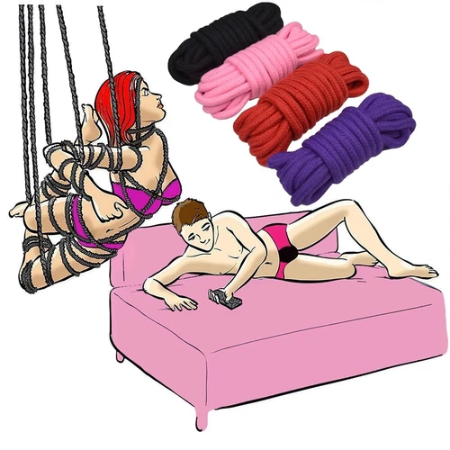 Cuerdas de retención de cuerda de algodón Shibari de 10 m/33 pies - Imagen 1 de 20