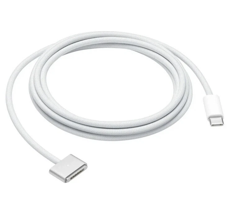 OFFICIAL GENUINE APPLE 2M USB-C TO MAGSAFE 3 CABLE FOR MACBOOK - SILVER ORIGINAL