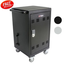 30-Device Charging Cart with Lock, Mobile Charging Cabinet for Tablets Laptops