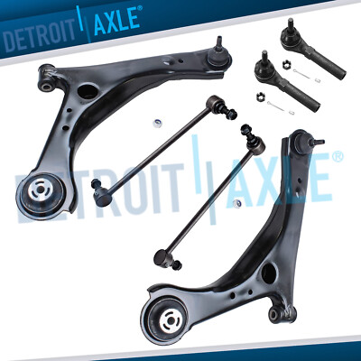 6pc Front Lower Control Arm Ball Joint Tie Rod for 2008-2016 Dodge Grand Caravan