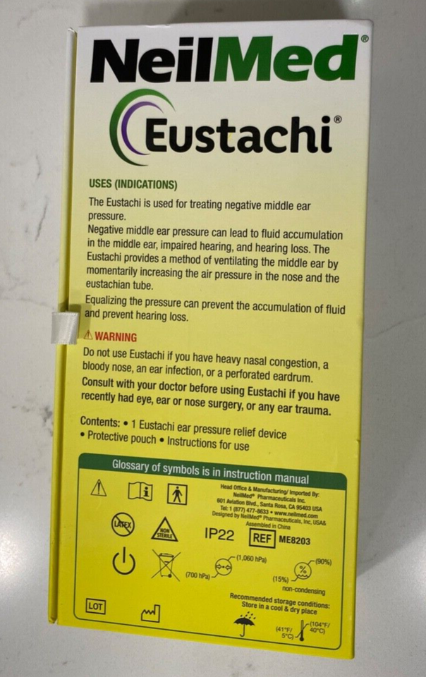 NeilMed Eustachi Ear Pressure Relief Device for Cold/Allergy Season