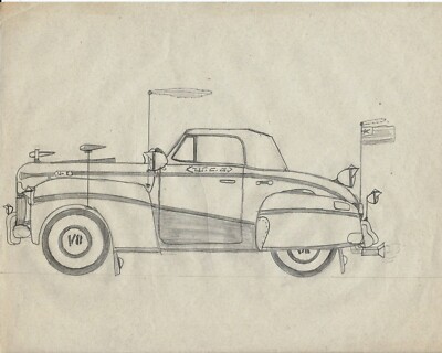 Bill's Old Cars Original Art Pencil Sketch Digital Image Only Downloadable C#19