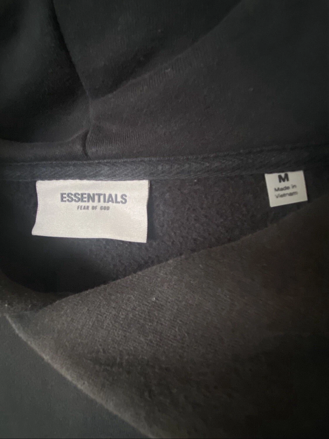 ESSENTIALS Fear of God FOG Pullover Felpa con Cappuccio Nero M (TG. GRANDE)