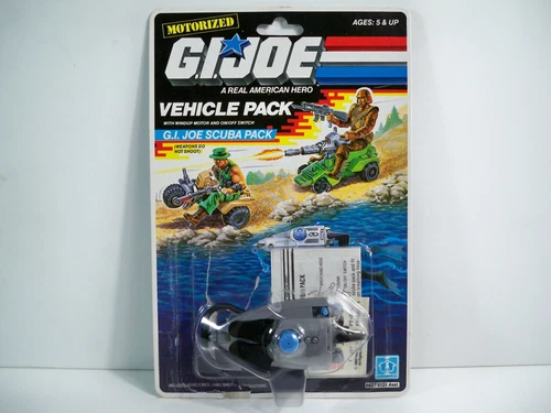 K22 SCUBA ACTION PACK RESEALED ON CARD  1988 GI JOE MOTORIZED COMPLETE ORIGINAL