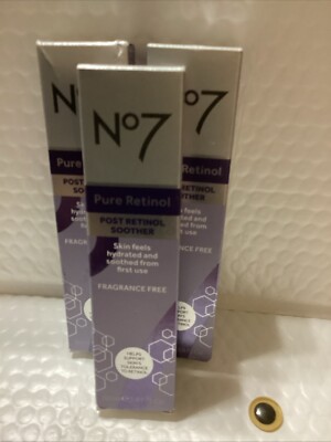 3x No7 Pure Retinol Post Retinol Soother Fragrance Free 1.69fl