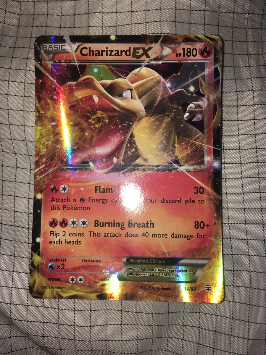 CHARIZARD EX 11/83 XY Generations Rare 2016 Pokemon Card CHARIZARD EX 11/83 XY Generations Rare 2016 Pokemon Card