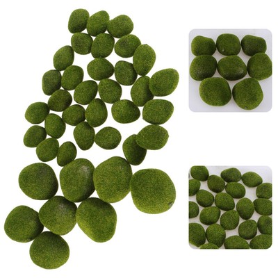 38pcs Gartenszene Stein Dekore Simulation Moos Decors Moos Stone Decor