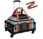 Petskd Top-Expandable Small Pet Carrier with Wheels (19" L x 13" W x 9" H)