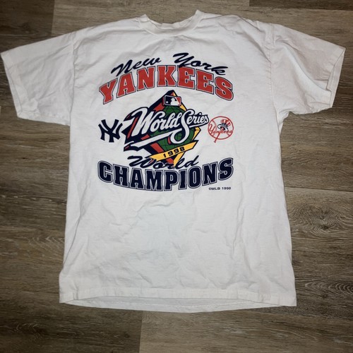 New York Yankees 1998 World Series World Champions Tee Size XL Vintage HTF! - Picture 3 of 8