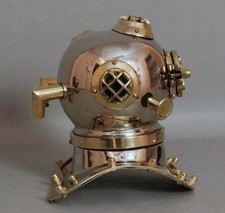 6 INCH VINTAGE SOLID BRASS US NAVY MARK SCUBA DIVING HELMET COLLECTIBLE GIFTS