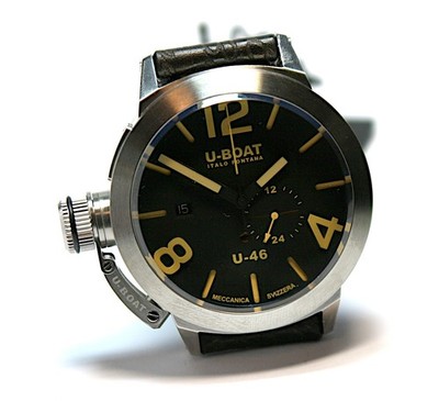 U-Boat CLASSICO U-46 46MM AS2  Automatik schwarz REF. 4646 ungetragen