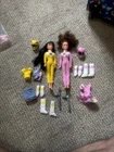 Vintage Power rangers Dolls 1994 BAN DAI Pink n Yellow Ranger Kimberly Trini 9"