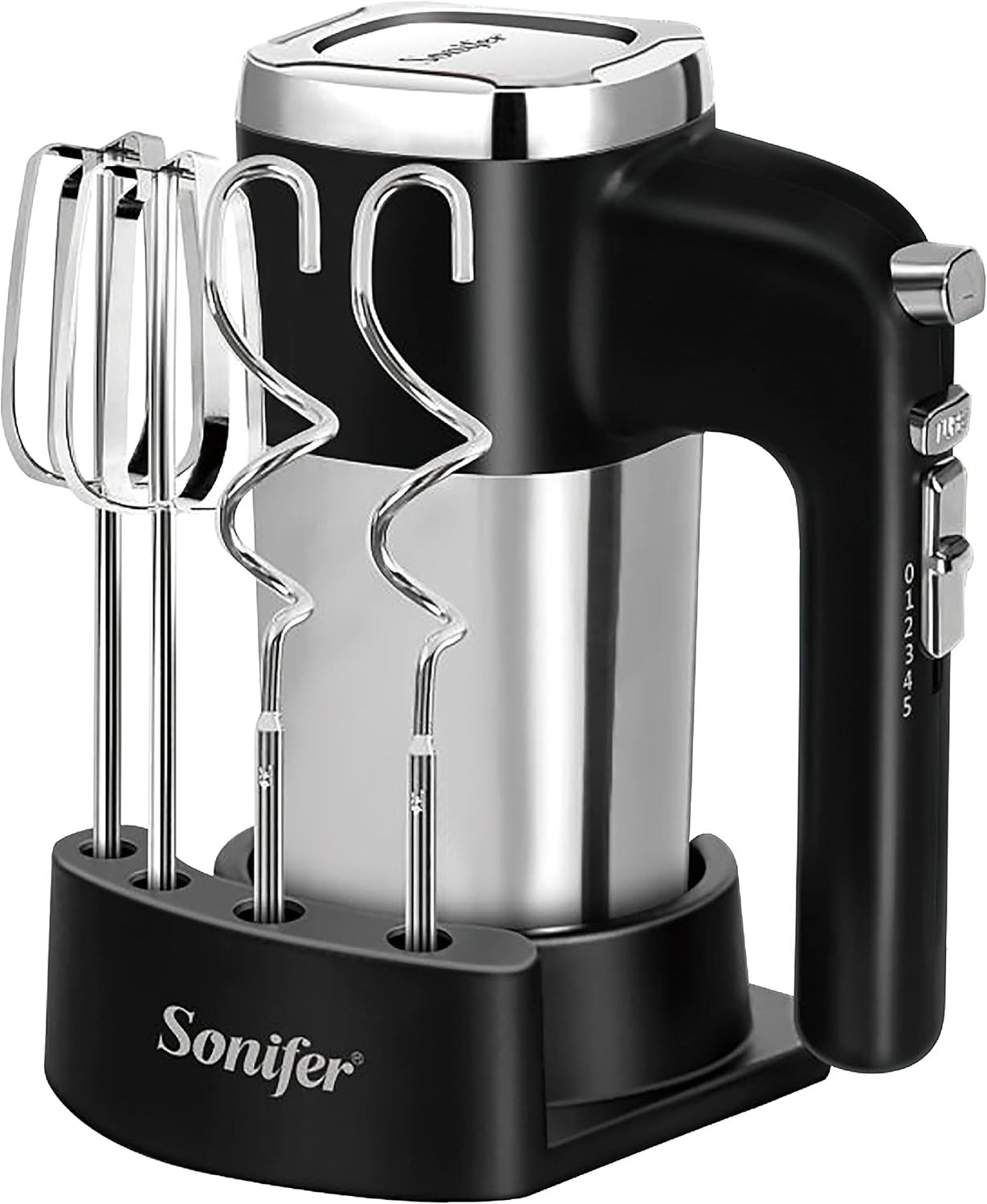 Frullatore a Mano Acciaio Inox 500W: Mixer Elettrico 5 Velocità + Turbo