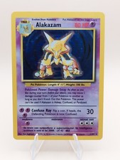 Alakazam Base Set Holo Rare 1/102 Pokemon Card - WOTC 1999