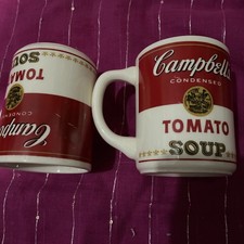 Campbell's Tomato Soup Coffee Mug 2 Pieces, Cup Made In The USA 1968-1970