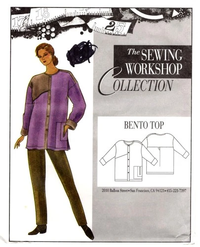 BENTO TOP Shirt S-XL The Sewing Workshop Collection UNCUT Pattern