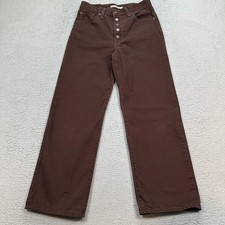 Levis Ribcage Straight Ankle Jeans Women's Size 27 Fits 28X27 Button Fly