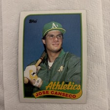 1989 Topps Jose Canseco #500 -INK ERROR and BIO LINE CUOFF ERROR NM+