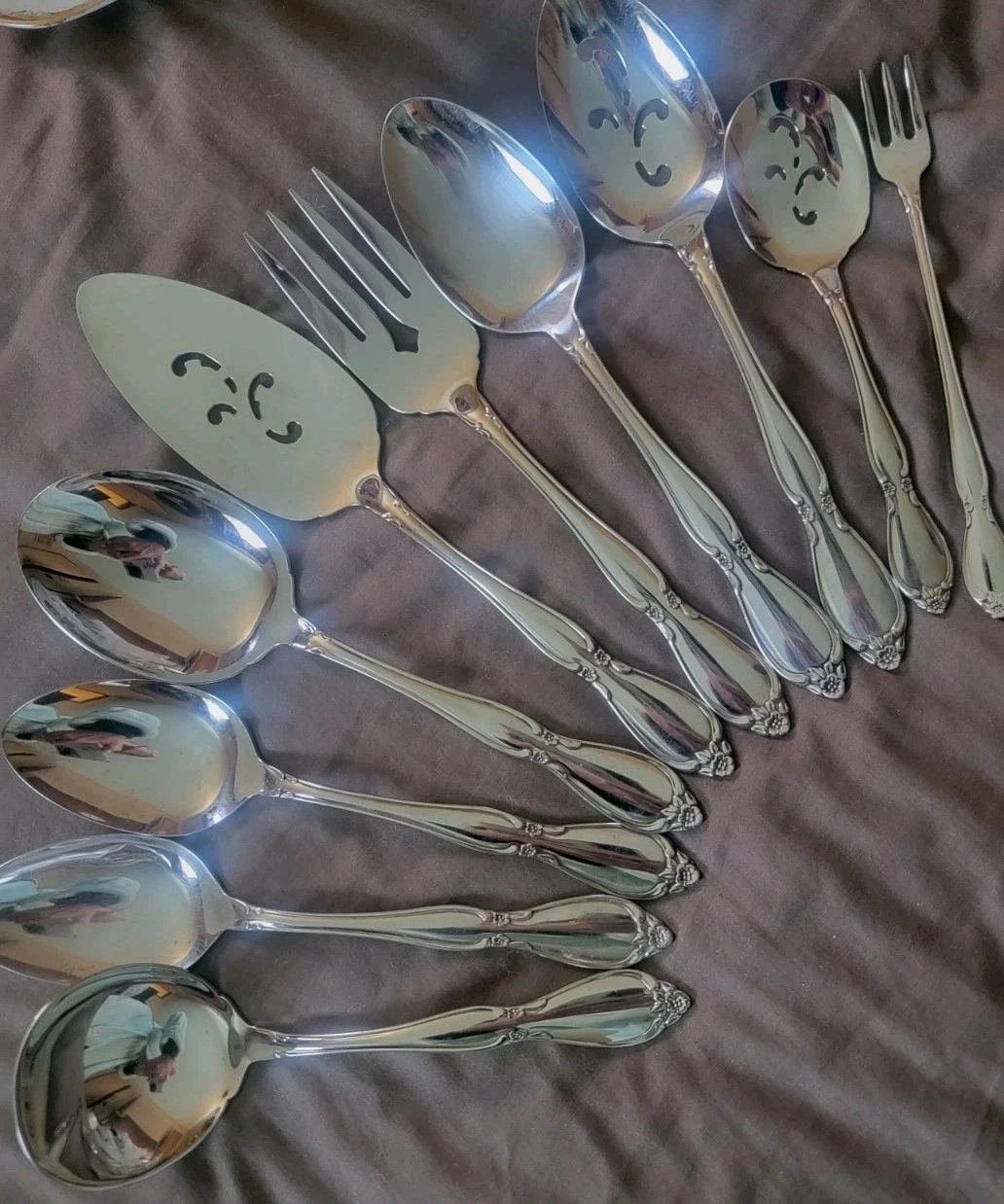 10 Pc Oneida Community Stainless CHATELAINE Hostess Serving Set