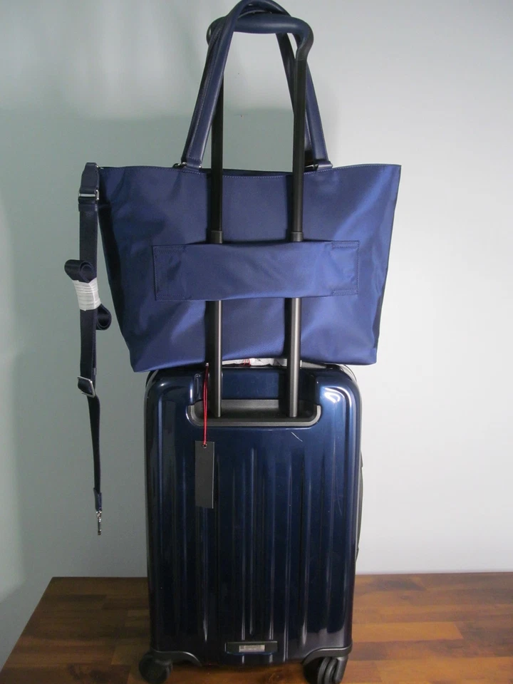 TUMI V4 Women's 3 Piece Luggage Set-Navy Carry On-Travel Tote & Cosmetic Bag-NWT - Image 3 of 4