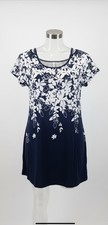 Women’s Summer Sun Dress Black And White Flower Spaghetti Straps NEW Size Large