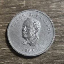 Shell Canada Lester B. Pearson  Canada Prime Minister (1963) Parliament Token