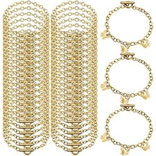 45 pieces bracelet chains with ot toggle clasp stainless steel bracele