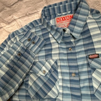 Dixxon Flannel Co Ciadella Interiors Damen Große Hemd Schwer Blau Kariert`