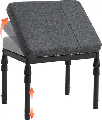 Adjustable Ottoman Pouf, 4 Height Position & 60 Degree Tilt Angle Adjustment Foo