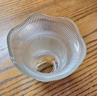 THREE VINTAGE LANCASTER GLASS HOLOPHANE STYLE #6322 GLASS SHADE 2 1/4" FITTER — photo 2