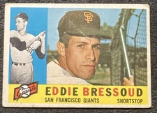 1960 TOPPS EDDIE BRESSOUD (SAN FRANCISCO GIANTS) #253 VG