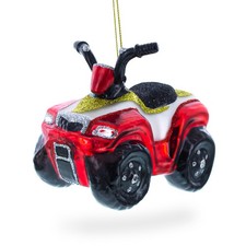 Adventurous ATV Off-road Blown Glass Ornament