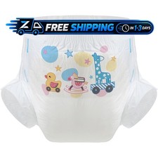 CutiePlusU Large Disposable Diapers 3 Pieces White 37-47" Maximum Overnight