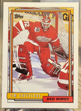 1992-93 Topps Tim Cheveldae #310 Detroit Red Wings