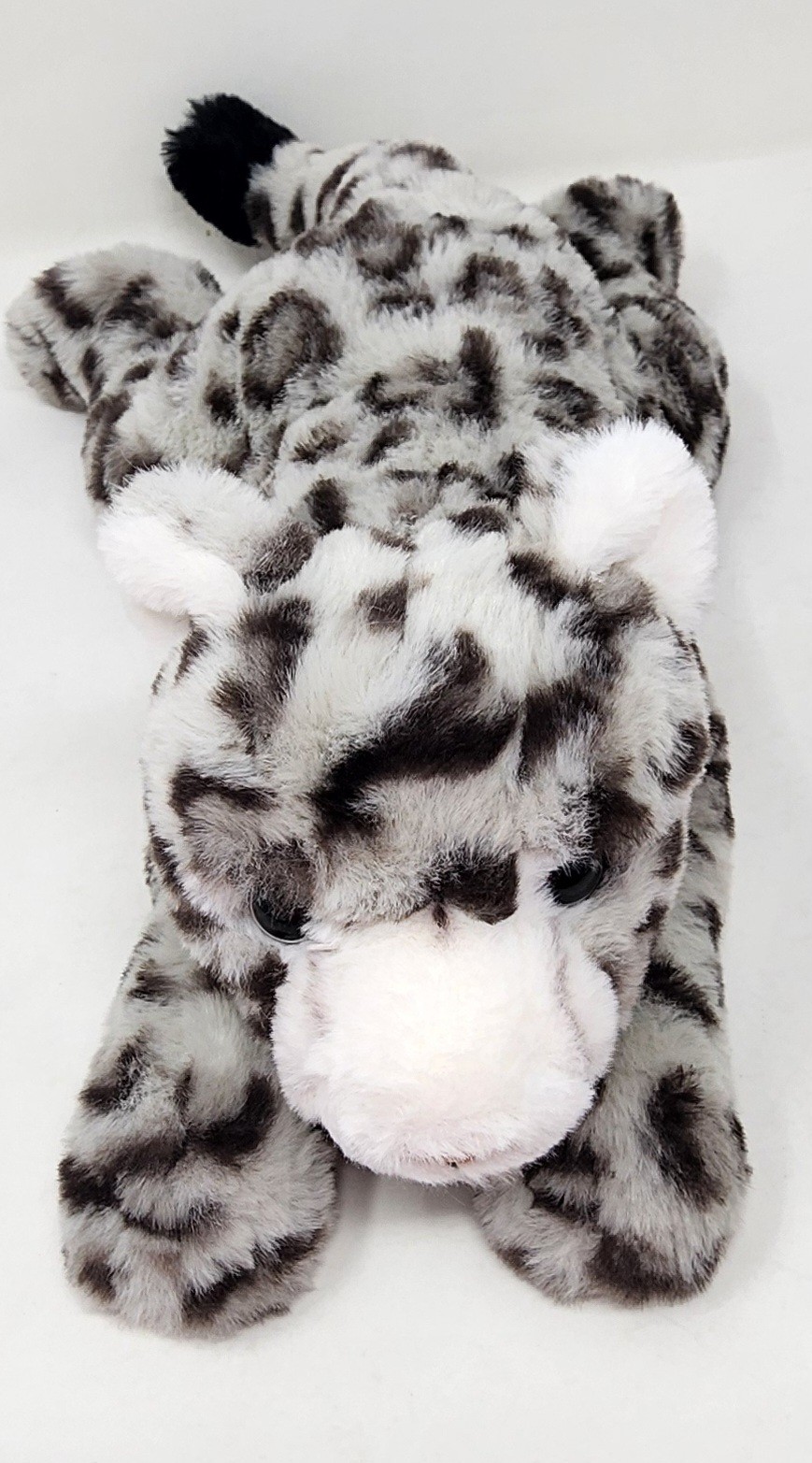 F.A.O Schwarz Snow Leopard Plush Stuffed Toy 14 Ins 2020 Pink Nose Weighted Paws