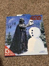 STAR WARS   15 Pairs of Socks Advent Calendar   Men's Shoe Size 6-12   NEW