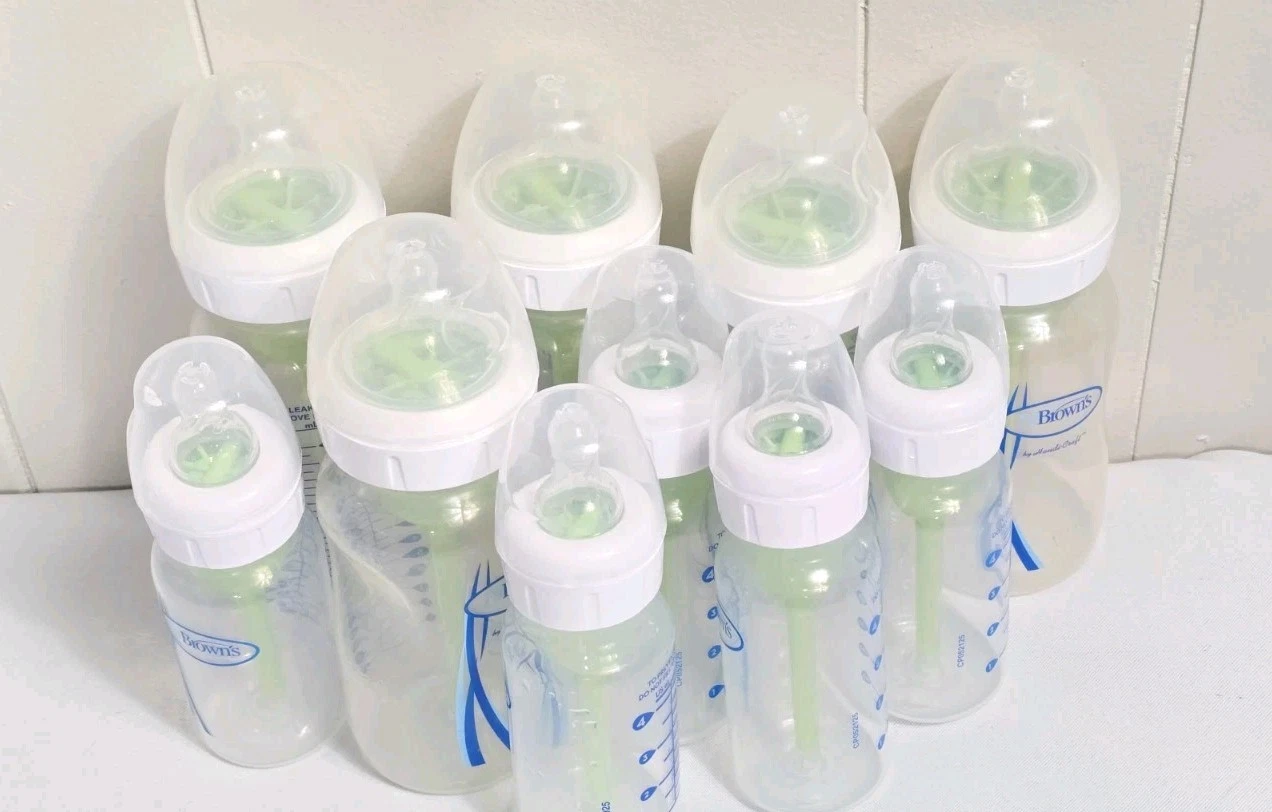 Lot 10 Dr. Brown's Wide Neck Natural Flow Anti Colic Baby Bottles 4,9 oz.
Opens in a new window or t