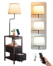 EDISHINE Floor Lamps for Living Room, Dimmable Bedside Floor Lamp with Table