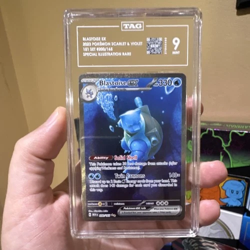 Pokémon TCG Blastoise ex 200/165 SV151 Special Illustration Rare Holo TAG 9 2023